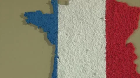 France map and flag Stock Footage 11017730