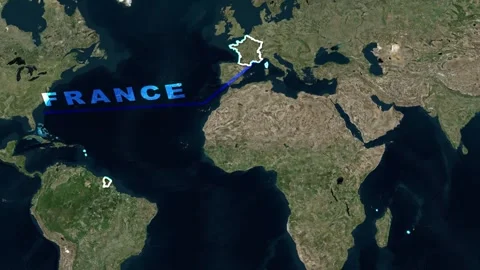 France Map Animation Video stock 273307647