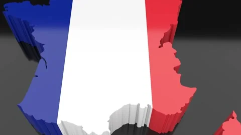 France map on black background animation Stock Footage 162827174