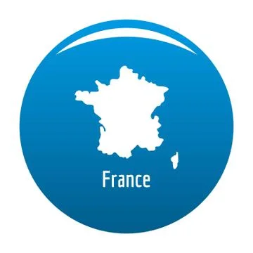 France map in black simple Illustrazione stock