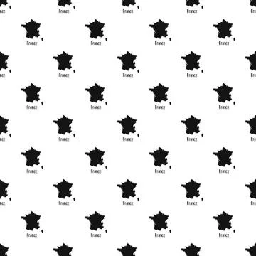 France map in black vector simple Illustrazione stock