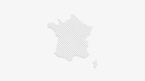 France map consisting of white stripes on a white background. Stock Footage 245284835