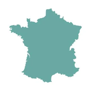 France map contour curve vector Stock Illustration