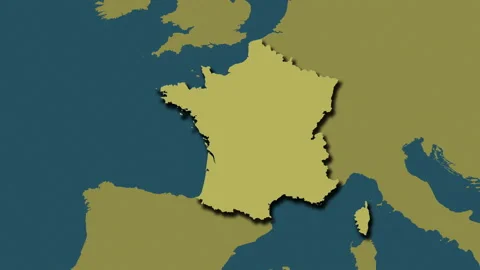 France map - drive. Shadow. Pattern. Stock Footage 147101126