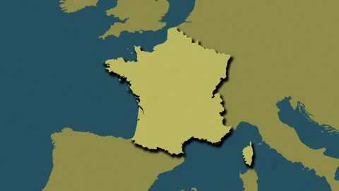 France map - drive. Shadow. Pattern. Stock Footage 273586070