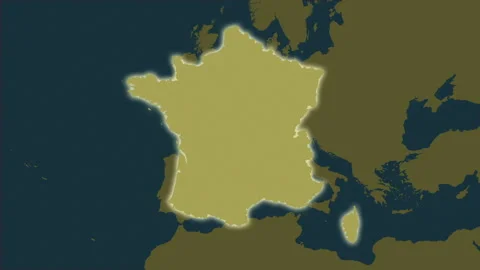 France map - extract. Glow. Pattern. Stock Footage 241819803