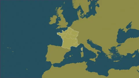 France map - extract. Regions. Pattern. Stock Footage 147119594