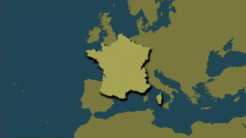France map - extract. Shadow. Pattern. Stock Footage 147119747