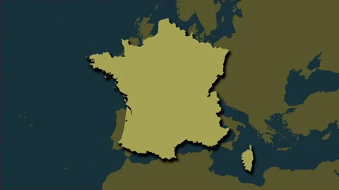 France map - extract. Shadow. Pattern. Stock Footage 273586172