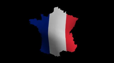 France map flag with alpha channel Video stock 8945002