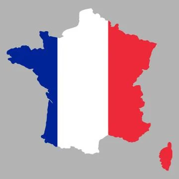 France Map flag Vector illustration eps 10 Stock-Illustration