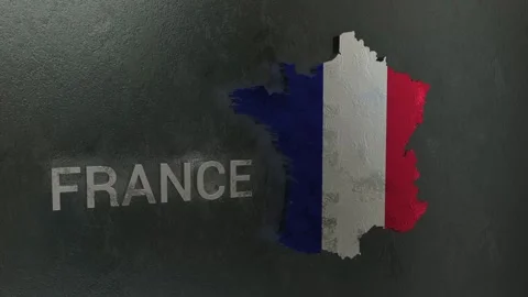 France Map Stock Footage 277923963