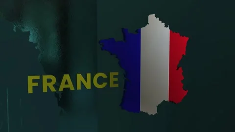 France Map Stock Footage 279744091