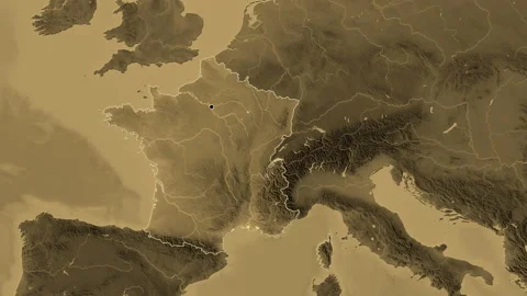 France map - glide. Border. Sepia. Stock Footage 147139775