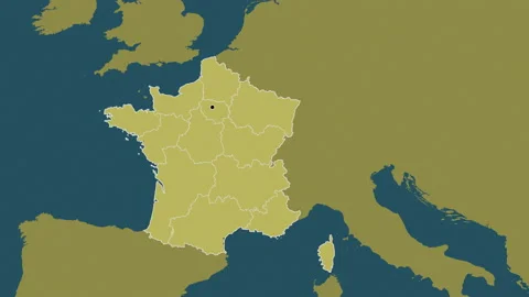 France map - glide. Regions. Pattern. Stock Footage 147134669