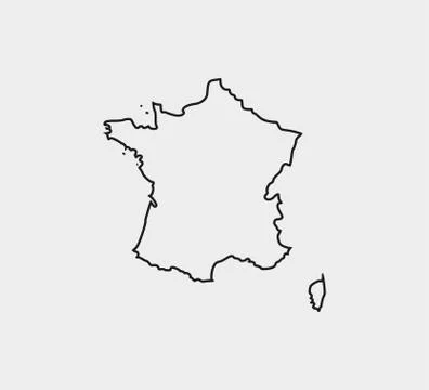 France map on gray background. Vector illustration. 库存插图