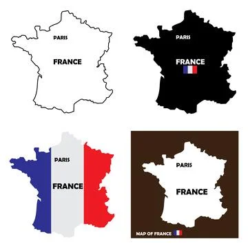 France map icon design Stock Illustration