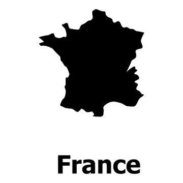 France map icon, simple style Illustrazione stock