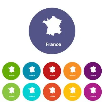 France map icon, simple style 스톡 일러스트