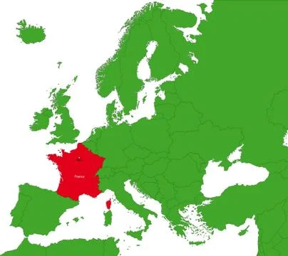 France map Stock Illustration