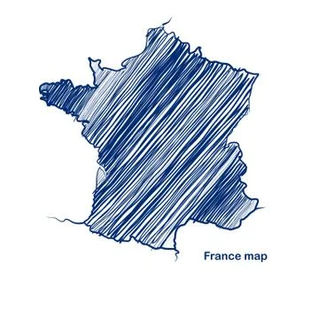 France map Illustrazione stock