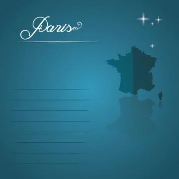 France Map 库存插图