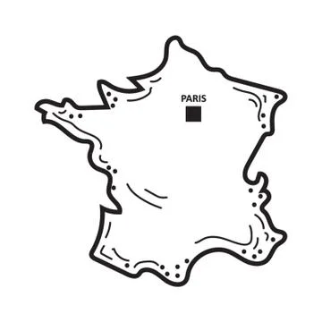 France Map Stock Illustration