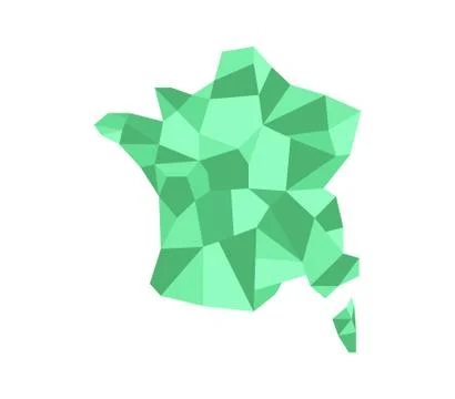 France map in low poly Stock Illustration