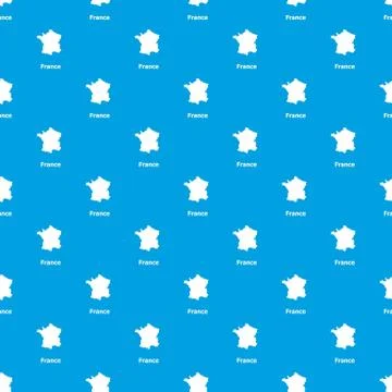France map pattern vector seamless blue Stock Illustration