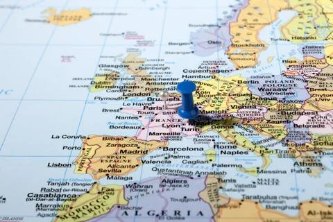 France on map Stock Photos