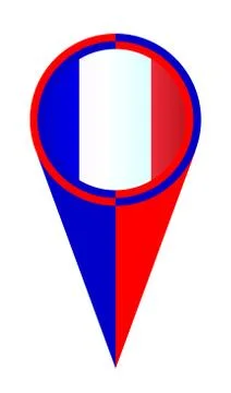 France Map Pointer Location Flag Illustrazione stock