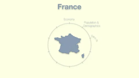 France MAP revealingmotion graphics data elements Stock Footage 339876032