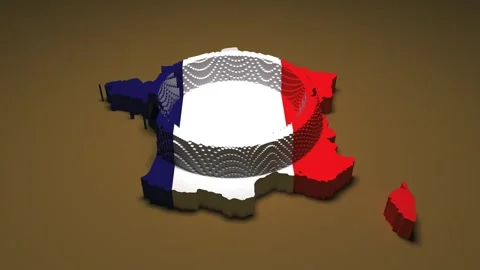 France Map - Ripple Effect Stock Footage 330533726