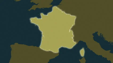 France map - solid. Glow. Pattern. Labels Stock Footage 176975166