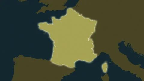France map - solid. Glow. Pattern. Stock Footage 241820614