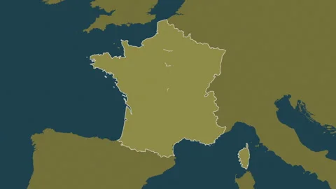 France map - solid. Regions. Pattern. Stock Footage 241820648
