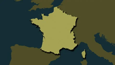 France map - solid. Shadow. Pattern. Stock Footage 147149983