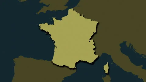 France map - solid. Shadow. Pattern. Stock Footage 273586594