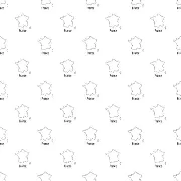 France map thin line simple Illustrazione stock
