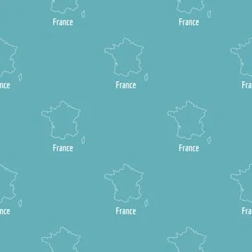 France map thin line simple Stock Illustration
