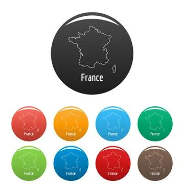 France map thin line vector simple Stockillustratie