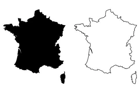 France map vector Stock Illustration