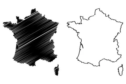 France map vector Stockillustratie