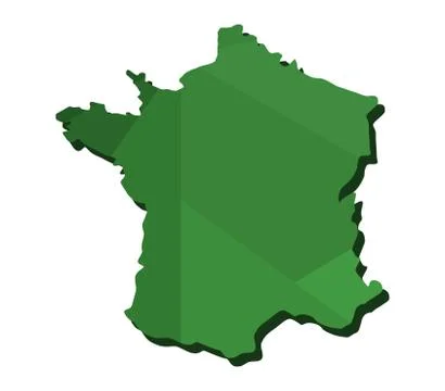 France map on white background Stock Illustration