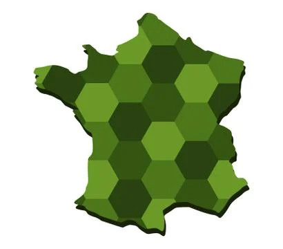 France map on white background Stock Illustration