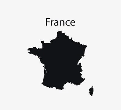 France map on white background. Vector illustration. 库存插图
