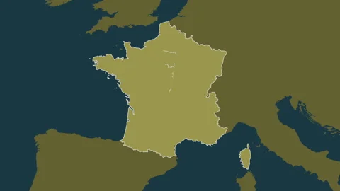 France map - zoom. Regions. Pattern. Stock Footage 241821018
