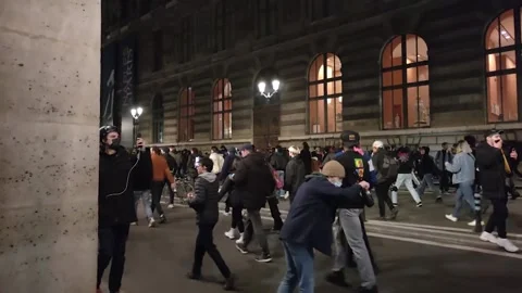 France: March 20 Protests Continue After Macron Pushes Through Pension Refor... Stock Footage 236481167