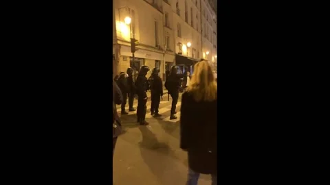 France: March 20 Security Force Deploys Tear Gas At Pension Reform Protester... Stock Footage 236481122