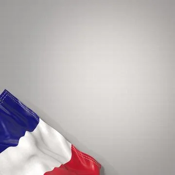 France - national flag and gradient background - square format - 3D illustr.. Stock Illustration